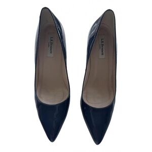 LK Bennett Navy Patent Leather Heels